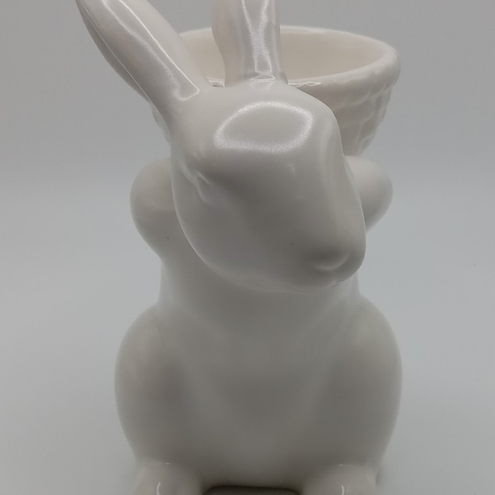 White Ceramic Rabbit Art Piece - Picture 2 of 7